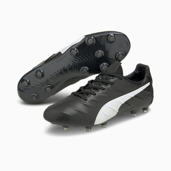 KING Platinum 21 Men's Football Boots, Puma Black-Puma White, extralarge-AUS