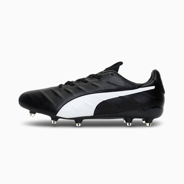 KING Platinum 21 Men's Football Boots, Puma Black-Puma White, extralarge-IND