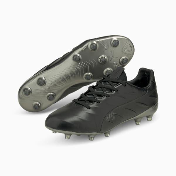 KING Platinum 21 FG/AG Men's Football Boots, Puma Black-Puma Black, extralarge-GBR