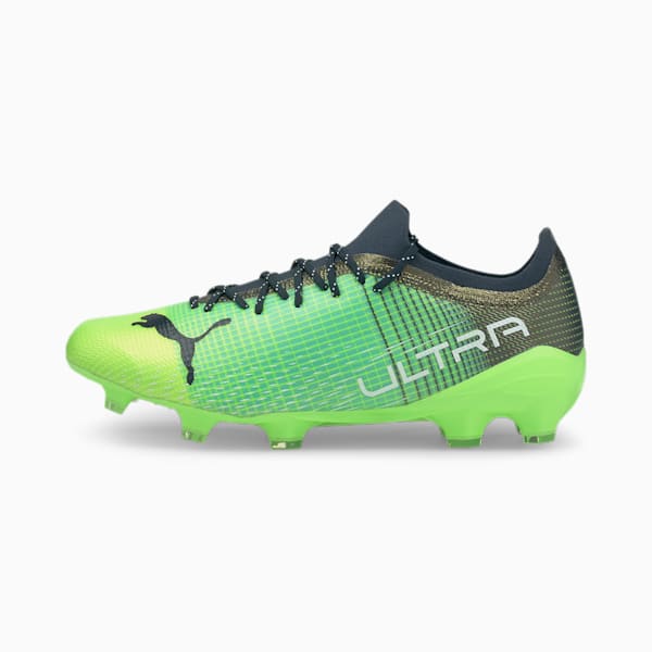 ULTRA 2.3 FG/AG Men's Football Boots, Green Glare-Elektro Aqua-Spellbound