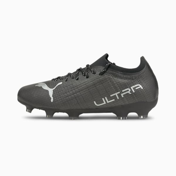 ULTRA 2.3 FG/AG Soccer Cleats Big Kids, Puma Black-Puma Silver-Asphalt