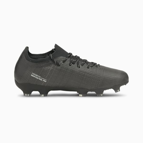 Souliers de soccer à crampons ULTRA 2.3 FG/AG, grands enfants, Noir Puma-argent Puma-asphalte