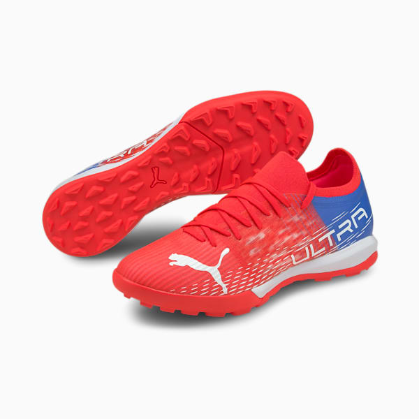 ULTRA 3.3 Men's Turf Football Trainers, Sunblaze-Puma White-Bluemazing, extralarge-IND
