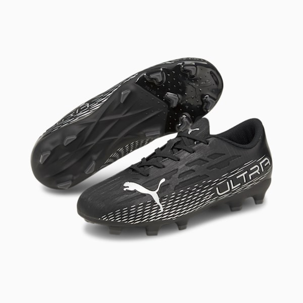 ULTRA 4.3 Youth Football Boot, Puma Black-Puma Silver-Asphalt, extralarge-IND