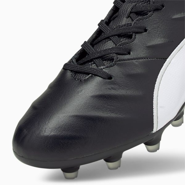 KING Pro 21 FG Unisex Football Boots, Puma Black-Puma White, extralarge-AUS