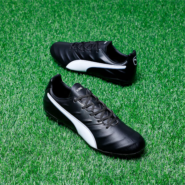 KING Pro 21 FG Football Boots, Puma Black-Puma White, extralarge-IND