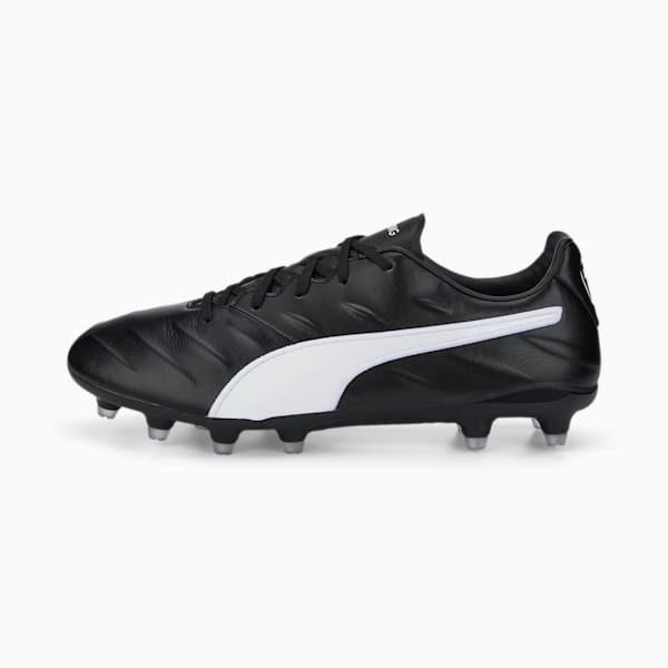 KING Pro 21 FG Unisex Football Boots, Puma Black-Puma White, extralarge-AUS