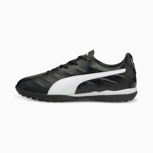 KING Pro 21 TT Unisex Football Boots, Puma Black-Puma White, extralarge-IND