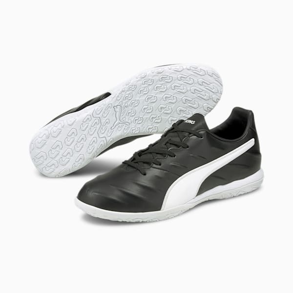 KING Pro 21  Unisex Indoor Sports Shoes, Puma Black-Puma White, extralarge-IND