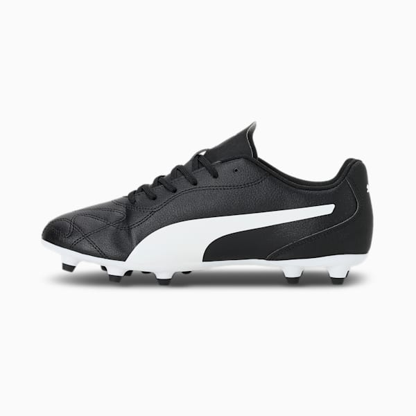 Monarch II FG/AG Men's Football Boots, Puma Black-Puma White, extralarge-IND