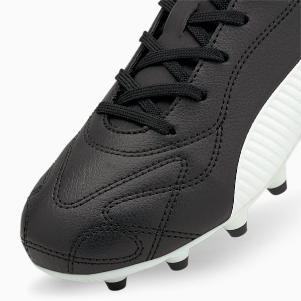Monarch II FG/AG Youth Football Boots, Puma Black-Puma White