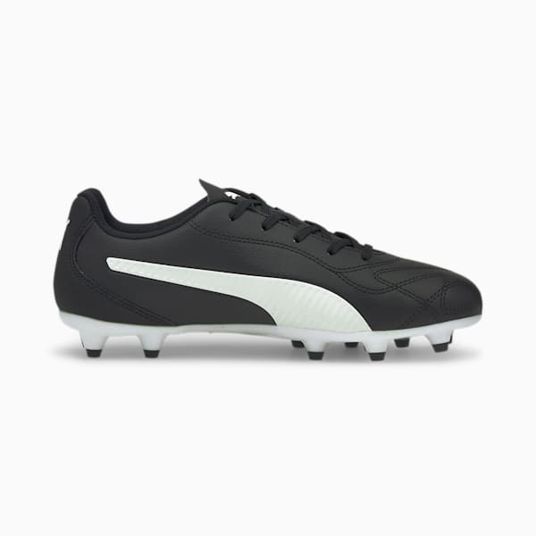Monarch II FG/AG Jr Youth Football Boots, Puma Black-Puma White, extralarge-IND