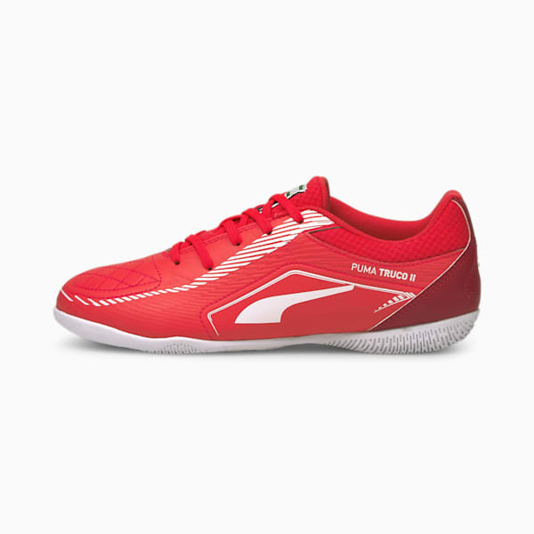 TRUCO II Youth Indoor Sports Shoes, Sunblaze-Puma White-Urban Red, extralarge-IND