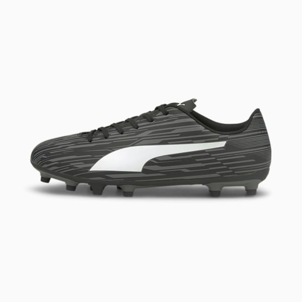 Rapido III Men's Football Boots, Puma Black-Puma White-CASTLEROCK, extralarge-AUS