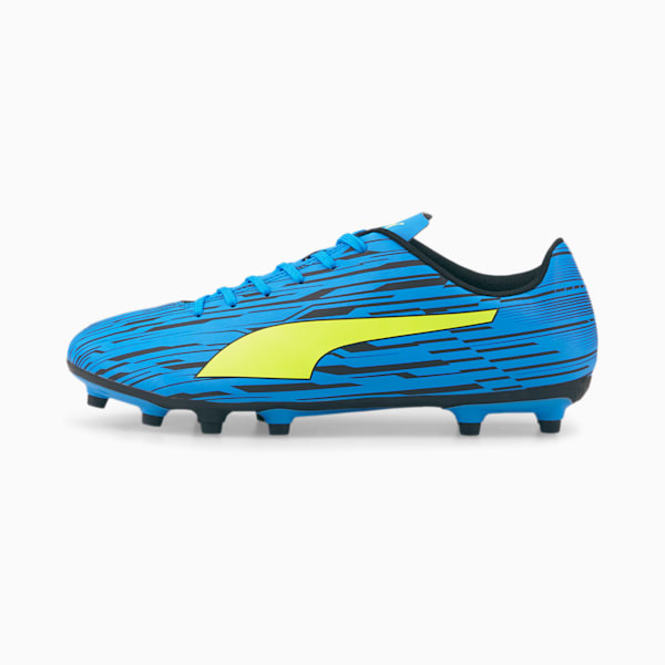 Rapido III FG/AG Men's Soccer Cleats, Ocean Dive-Yellow Alert-Puma Black, extralarge