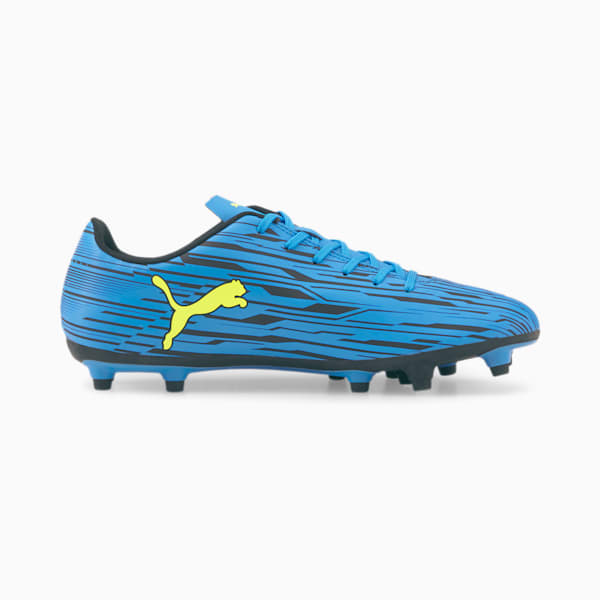 Rapido III FG/AG Men's Soccer Cleats, Ocean Dive-Yellow Alert-Puma Black, extralarge