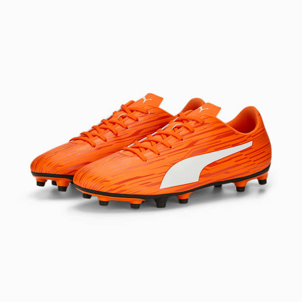 Rapido III Men's Football Boots, Dragon Fire-PUMA White-Chili Powder-PUMA Black, extralarge-IND