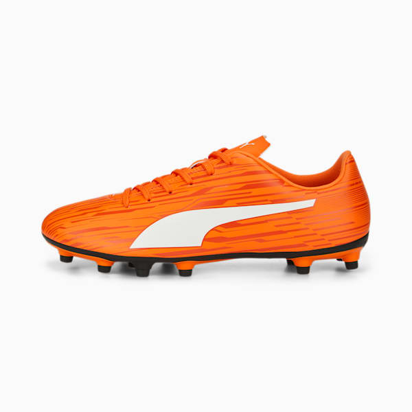 Rapido III Men's Football Boots, Dragon Fire-PUMA White-Chili Powder-PUMA Black, extralarge-IND