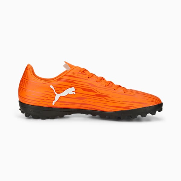 Rapido III Men's Turf Football Trainers, Dragon Fire-PUMA White-Chili Powder-PUMA Black, extralarge-IND