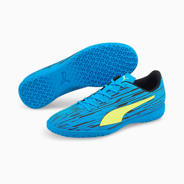 Rapido III IT Men's Soccer Cleats, Ocean Dive-Yellow Alert-Puma Black, extralarge