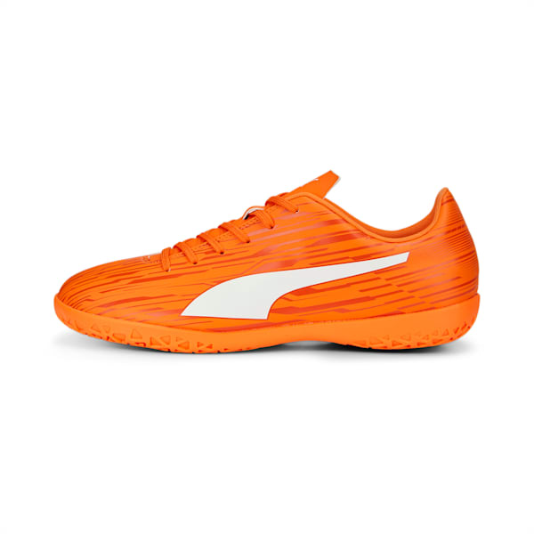 Rapido III Men's Indoor Court Shoes, Dragon Fire-PUMA White-Chili Powder-PUMA Black, extralarge-IND