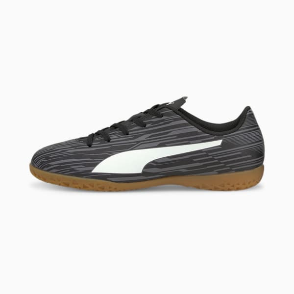 Rapido III Kid's Indoor Court Shoes, Puma Black-Puma White-CASTLEROCK, extralarge-AUS