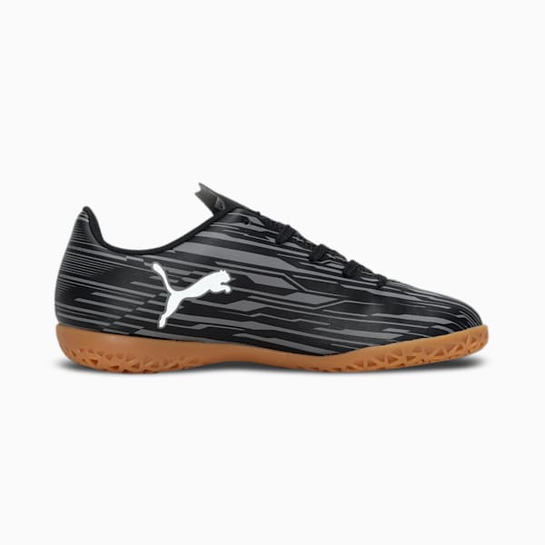 Rapido III Kid's Indoor Turf Football Boots, Puma Black-Puma White-CASTLEROCK