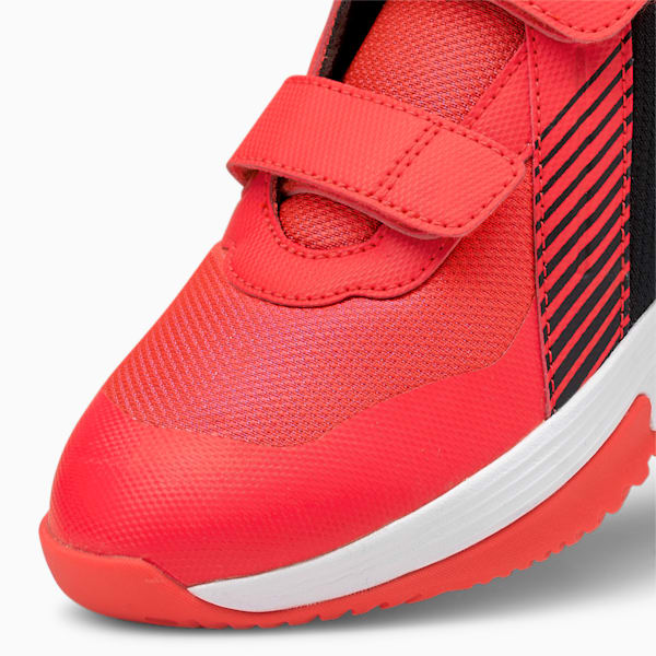 Varion V Youth Indoor Sports Shoes, Red Blast-Puma White-Puma Black