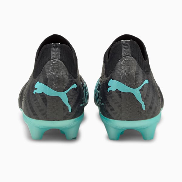 Future Z 1.2 Tech FG/AG Men's Soccer Cleats, Elektro Aqua-Puma Aged Silver-Puma Black, extralarge