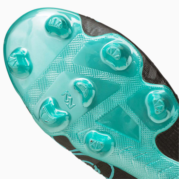 Future Z 1.2 Tech FG/AG Men's Soccer Cleats, Elektro Aqua-Puma Aged Silver-Puma Black, extralarge