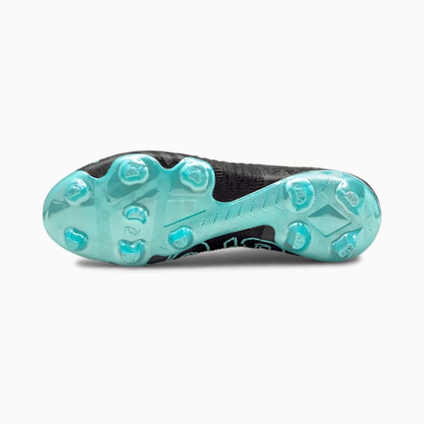 Future Z 1.2 Tech FG/AG Men's Soccer Cleats, Elektro Aqua-Puma Aged Silver-Puma Black, extralarge