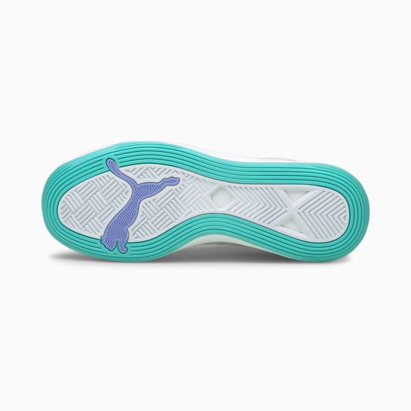 Accelerate Pro W+ Women's Handball Shoes, Puma White-Elektro Aqua-Elektro Purple