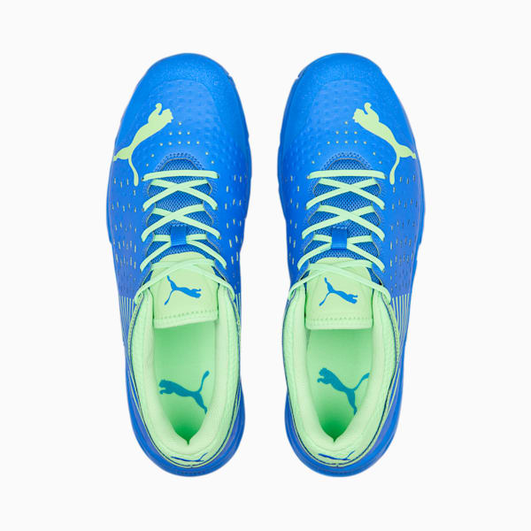 PUMA Spike 22.1 Unisex Cricket Shoes, Bluemazing-Elektro Green-Puma White, extralarge-IND