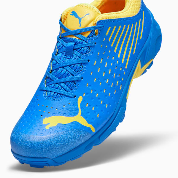 Spike 22.1 Cricket Shoes, Ultra Blue-Yellow Blaze-PUMA White, extralarge-IND