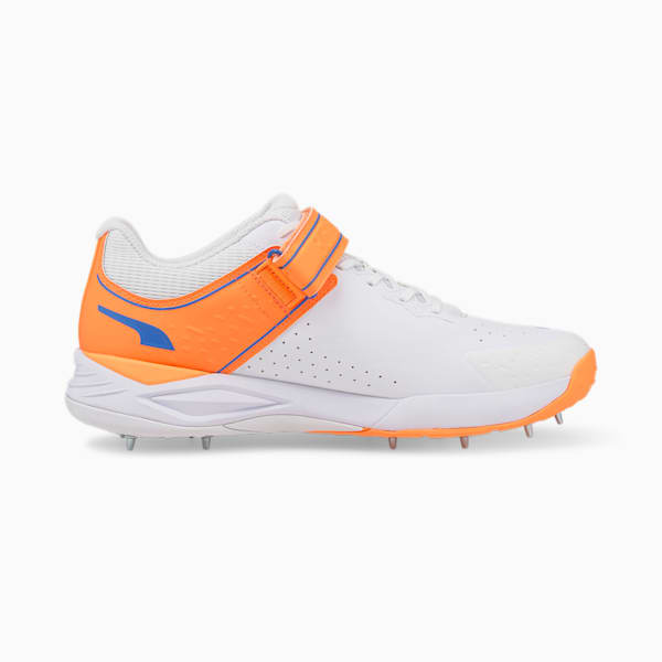 PUMA Bowling 22.1 Unisex Cricket Shoes, Puma White-Bluemazing-Neon Citrus, extralarge-IND
