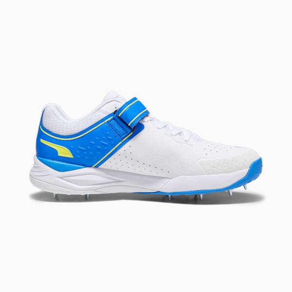 PUMA Bowling 22.1 Unisex Cricket Shoes, PUMA White-Ultra Blue-Yellow Blaze, extralarge-AUS