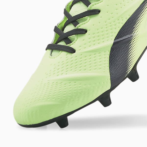 メンズ プーマ キング プラチナム 21 VGN FG/AG サッカー スパイク, Fizzy Light-Asphalt-PUMA Black, extralarge-JPN