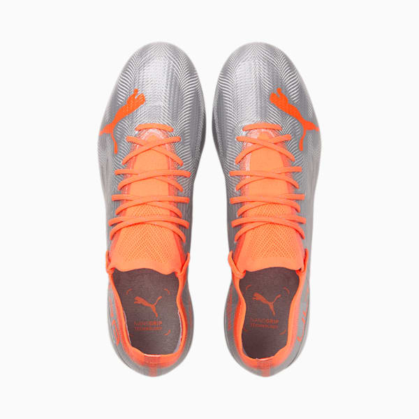ULTRA 1.4 FG/AG Unisex Football Boots, Diamond Silver-Neon Citrus