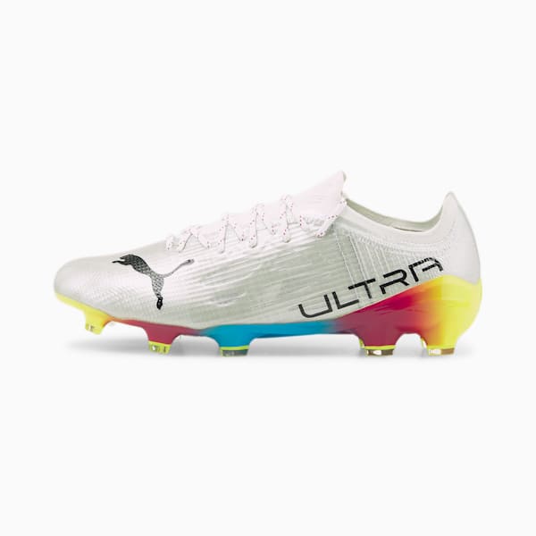 ULTRA 1.4 FG/AG Unisex Football Boots, Puma White-Puma Black-Yellow Alert, extralarge-IND