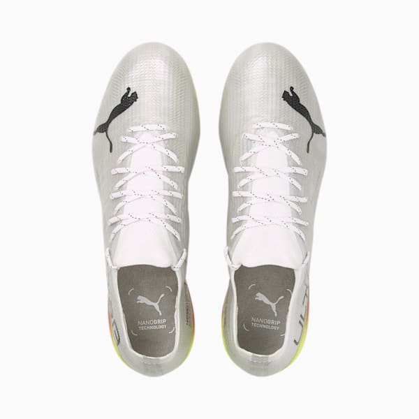 ULTRA 1.4 FG/AG Unisex Football Boots, Puma White-Puma Black-Yellow Alert, extralarge-IND