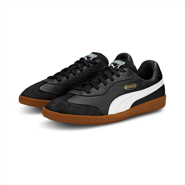 KING 21 IT Indoor Court Shoes, Puma Black-Puma White-Gum, extralarge-IND