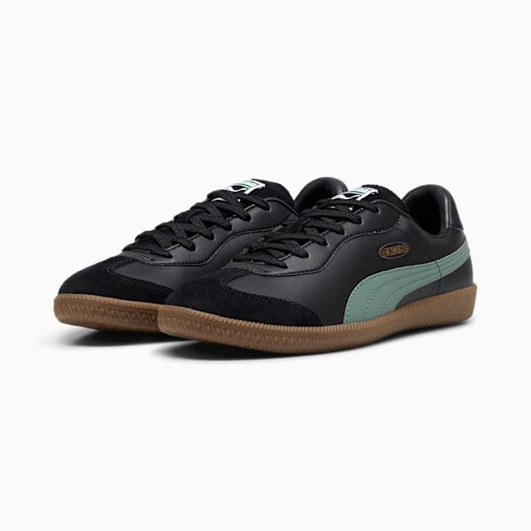 KING 21 IT Indoor Court Shoes, PUMA Black-Eucalyptus, extralarge-IND