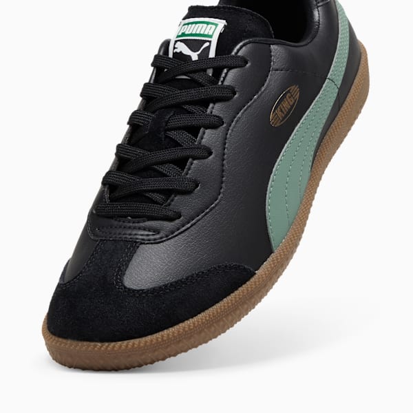 KING 21 IT Indoor Court Shoes, PUMA Black-Eucalyptus, extralarge-IND