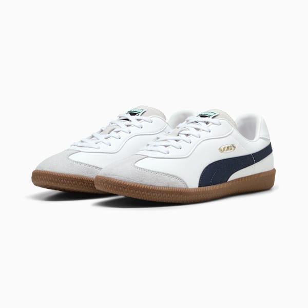 メンズ キング 21 IT サッカー トレーニングシューズ, PUMA White-New Navy-Silver Mist, extralarge-JPN
