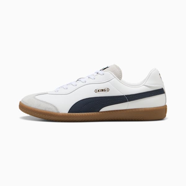 メンズ キング 21 IT サッカー トレーニングシューズ, PUMA White-New Navy-Silver Mist, extralarge-JPN