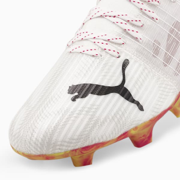 ULTRA 3.4 FG/AG Men's Football Boots, Puma White-Puma Black-Yellow Alert, extralarge-IND