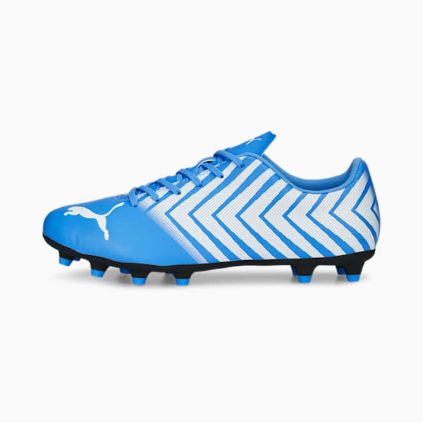 TACTO II FG/AG Men's Soccer Cleats, Dusky Blue-PUMA White, extralarge