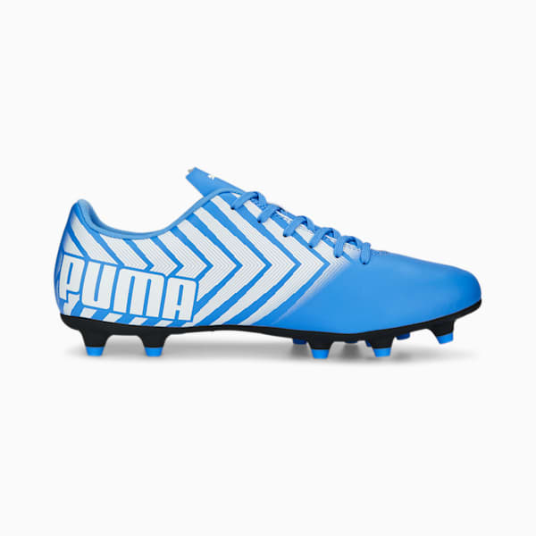 TACTO II FG/AG Men's Soccer Cleats, Dusky Blue-PUMA White, extralarge