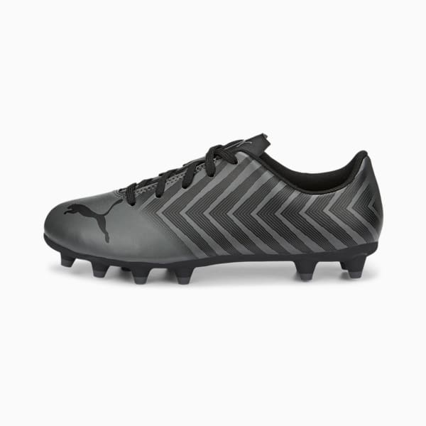 Chaussures de soccer à crampons TACTO II FG/AG Enfant et adolescent, Puma Black-CASTLEROCK, extralarge