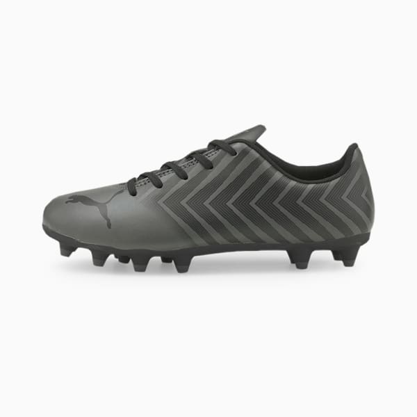 Chaussures de soccer à crampons TACTO II FG/AG Enfant et adolescent, Puma Black-CASTLEROCK, extralarge